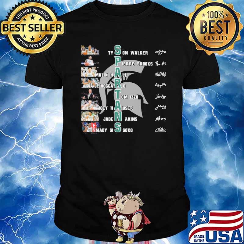 Spartans Tyson Walker Pierre Brooks signatures shirt