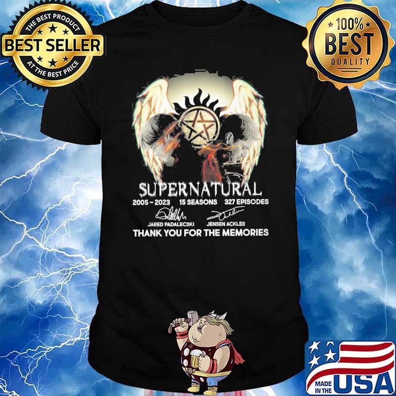 Supernatural 2005-2023 15 seasons 327 episodes thank you for the memories shirt