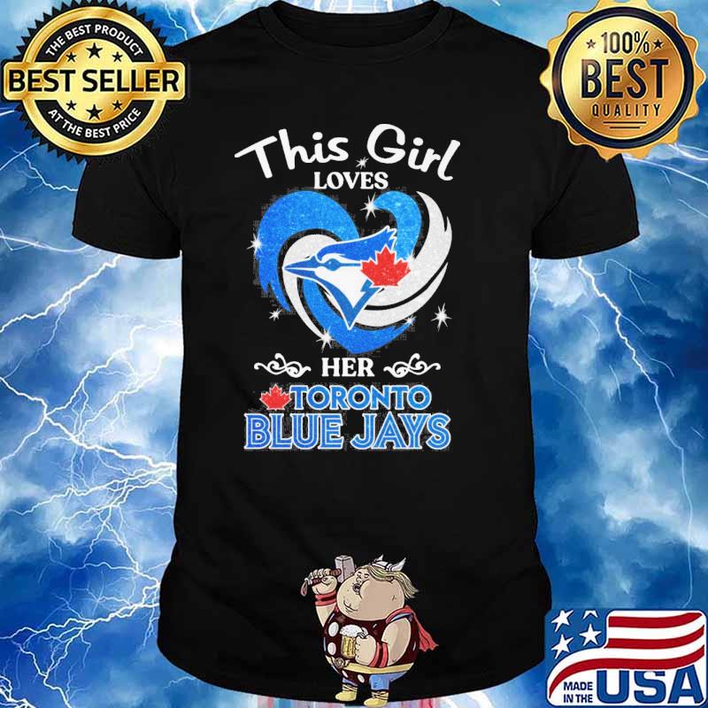 This girl loves her Toronto Blue Jays heart diamond shirt