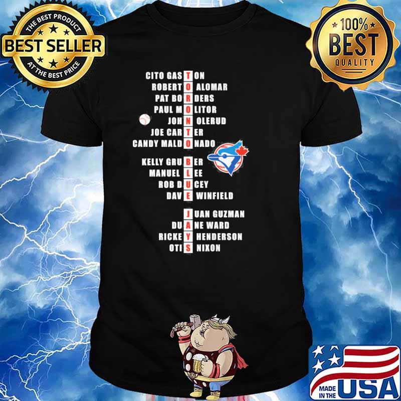 Toronto Blue Jays Cito Gaston Roberto Alomar baseball shirt