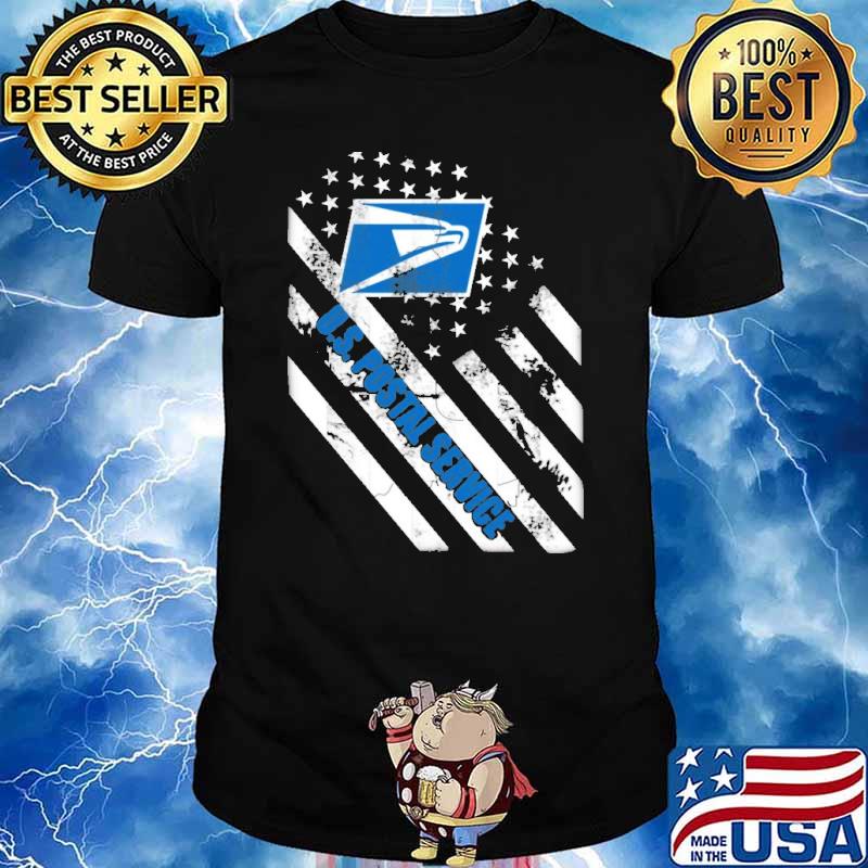 U.S.Postal service America flag shirt