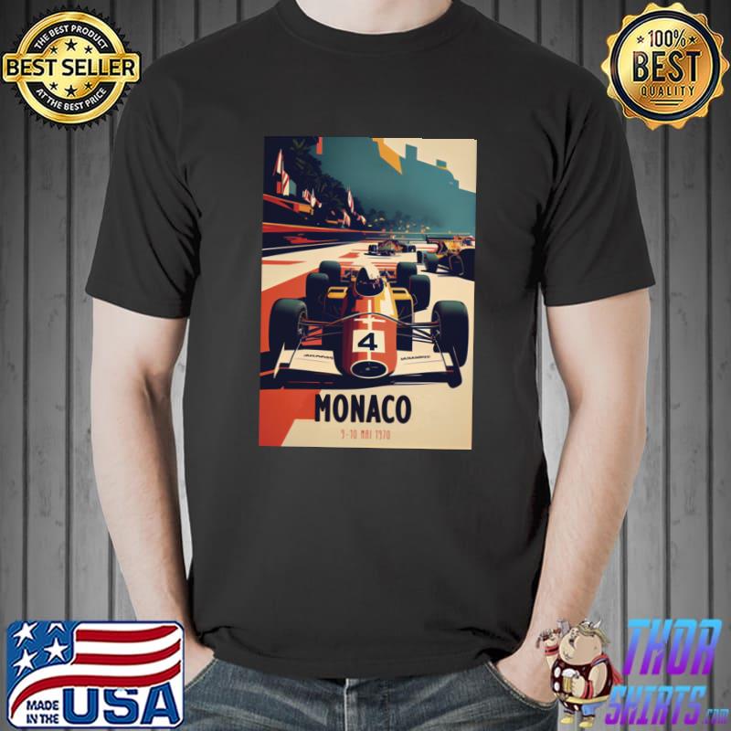 1970 Monaco Grand Prix Racing Travel Poster T-Shirt