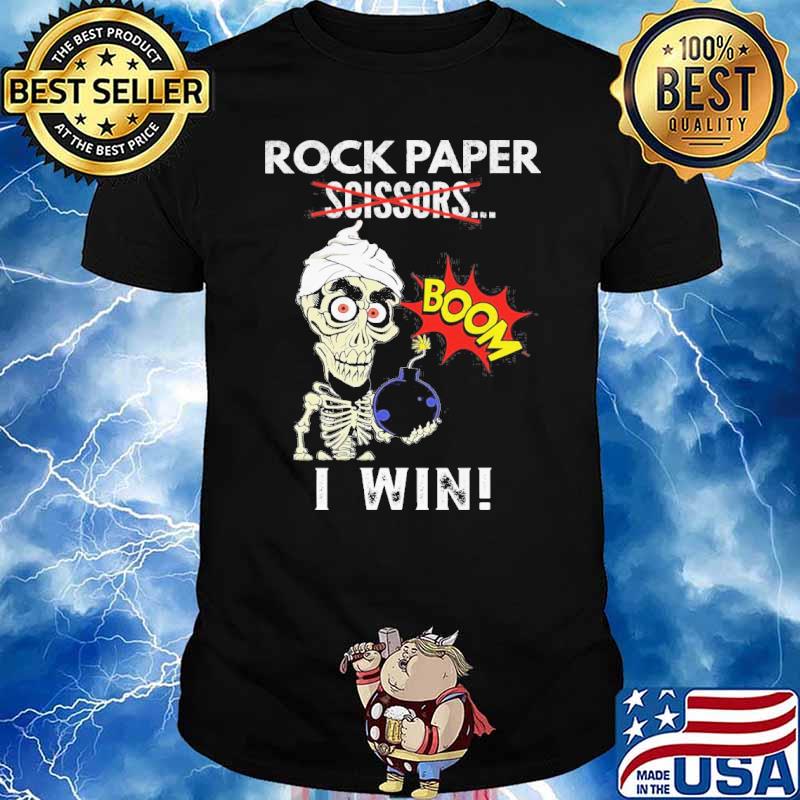 Acmed rock paper scissors boom I win shirt