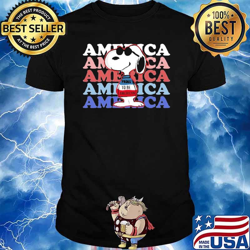 America Snoopy proud to be American shirt