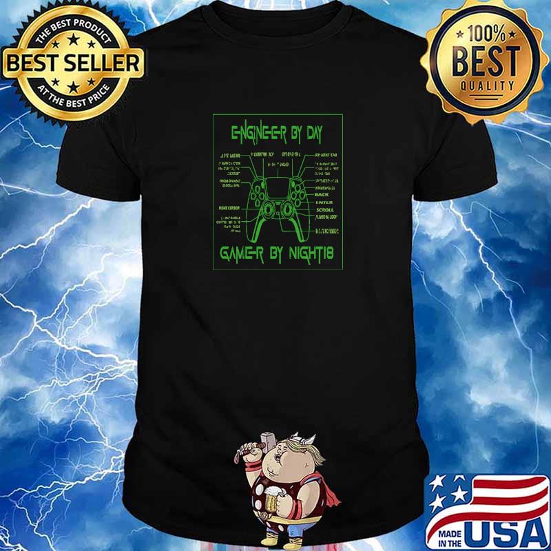 Awesome saying Hard Worker By Bay Gamer By Night Video Game T-Shirt