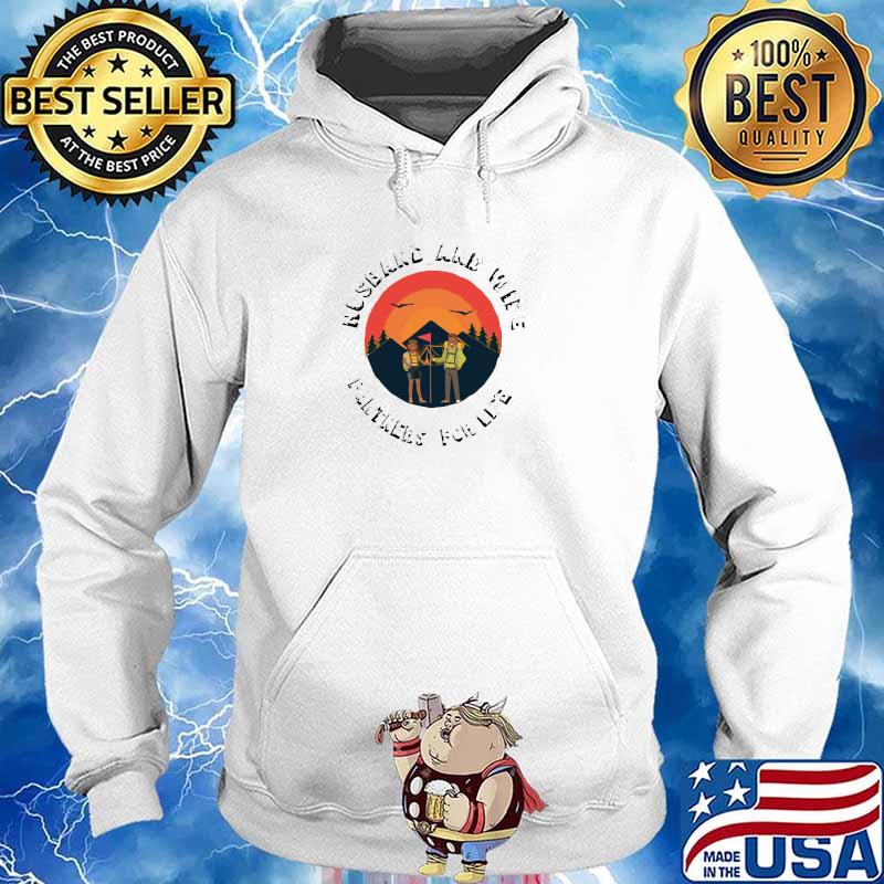 Best husband and wife camping partners camping lovers mountain vintage sunset T-Shirt