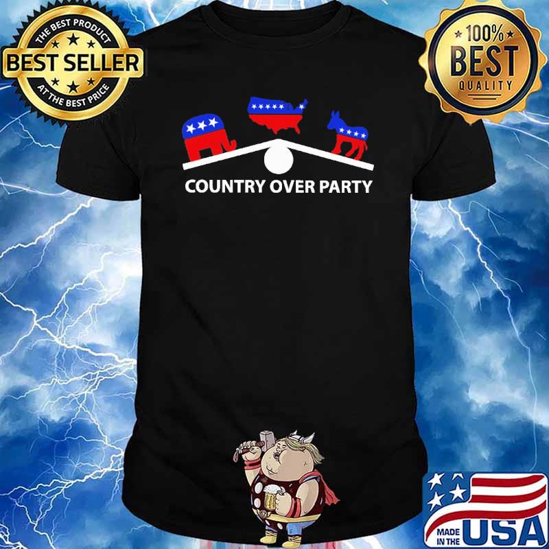 Country over party map Biden shirt