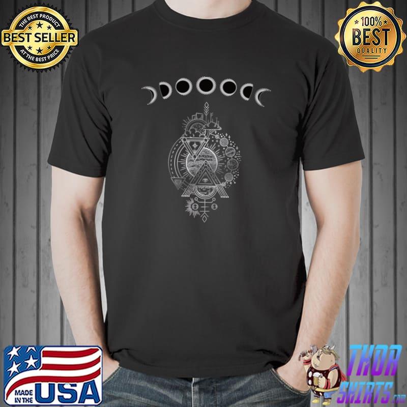 Dark Dream Moonphase Astro Design T-Shirt