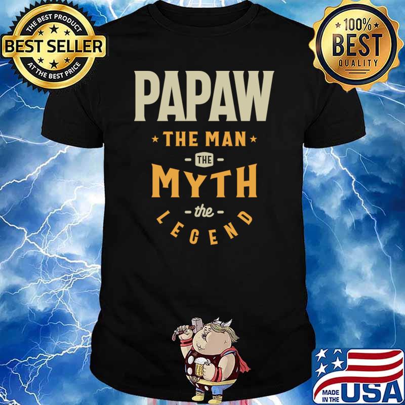 Funny papaw The Man The Myth The Legend Stars Grandpa T-Shirt