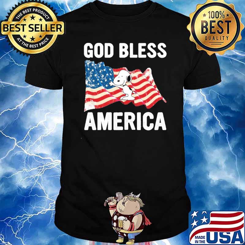 God bless America snoopy flag shirt