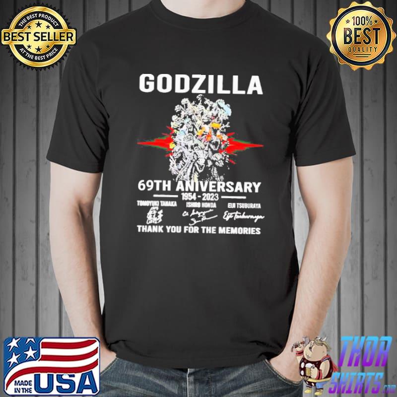 Godzilla 69th Anniversary 1954 2023 thank you for the memories signatures shirt