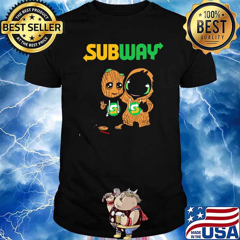 Groot and toothless Subway shirt