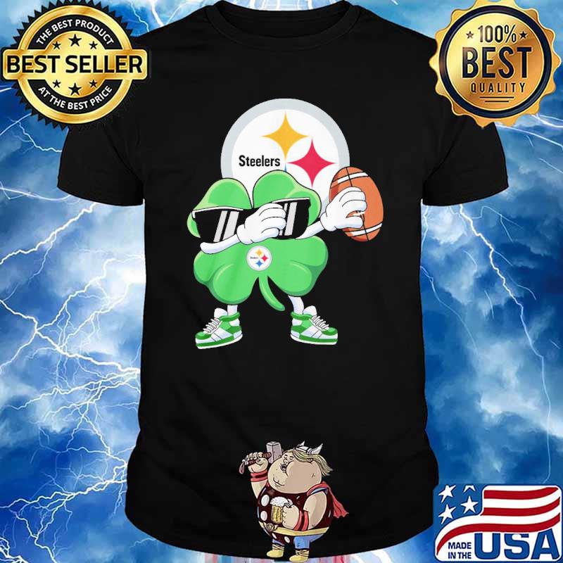 Irish St.Patrick's day dabbing Steelers shirt