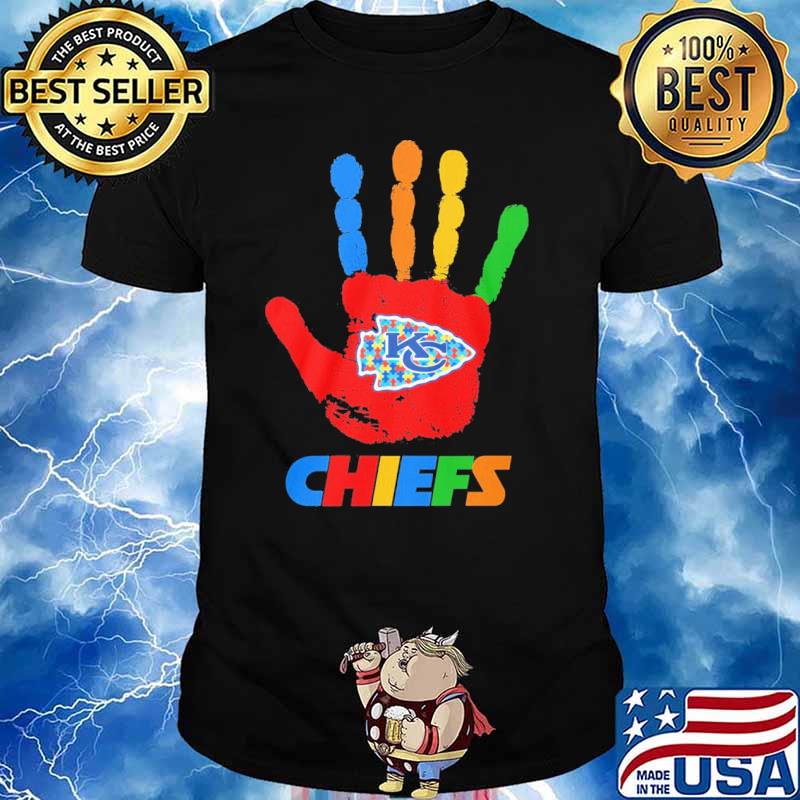Kansas City Chiefs Hand color autism shirt