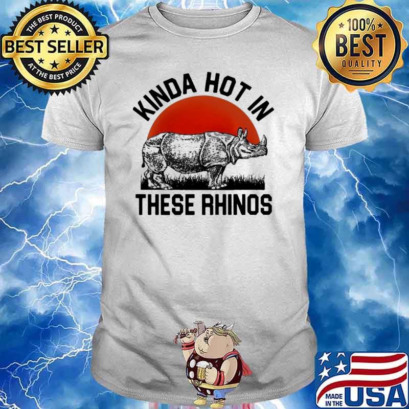 Kinda hot in these Rhinos retro blood Moon shirt