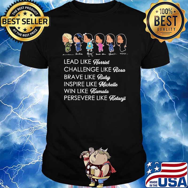Lead like Harriet chibi- Black Women in History Harriet Rosa ruby shirt