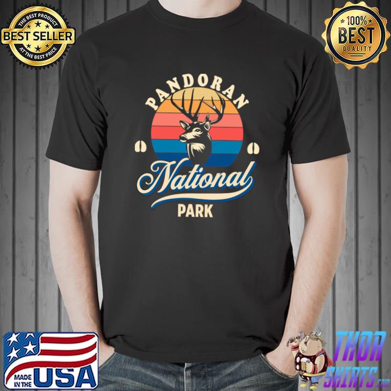 National Park Movie Design Pandoran Beautiful Deer Vintage T-Shirt