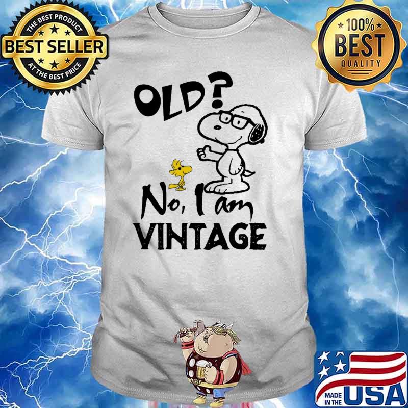 Old no I am vintage snoopy and woodstocks shirt
