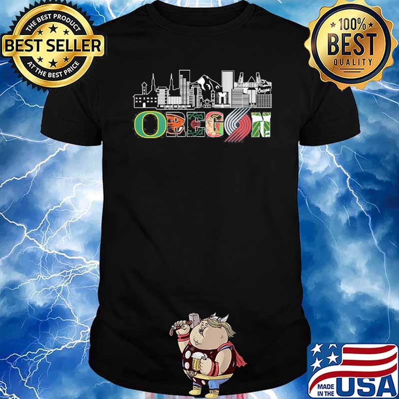 Oregon DUCKS Oregon State Beavers Chicago Blackhawks Portland Trail Blazers shirt