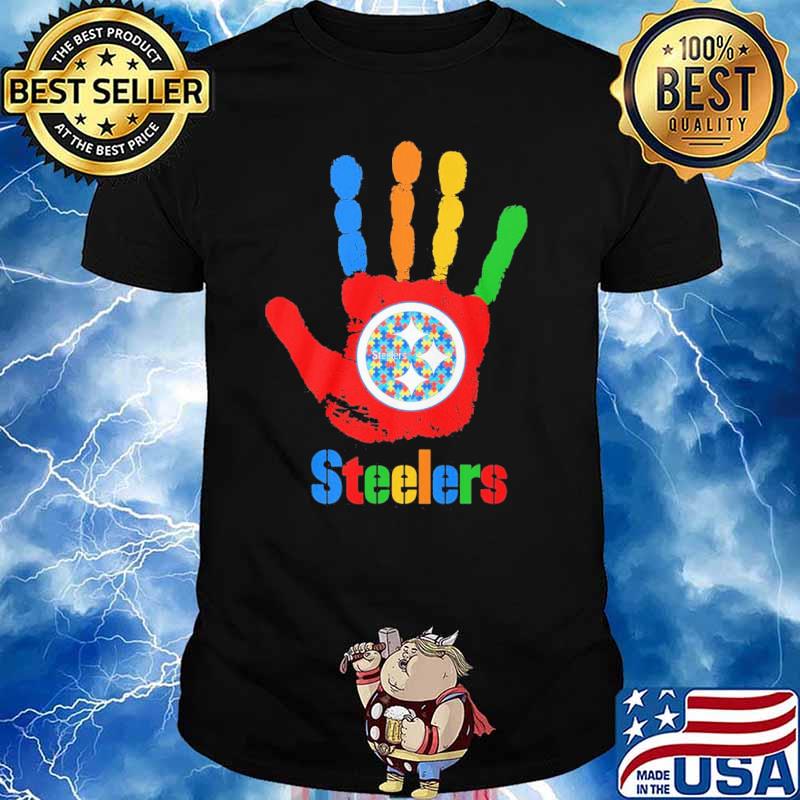 Pittsburgh Steelers Hand color autism shirt