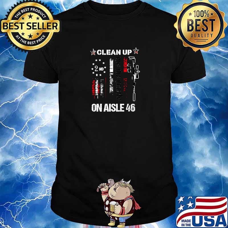 Premium clean me the people on aisle 46 american flag T-Shirt
