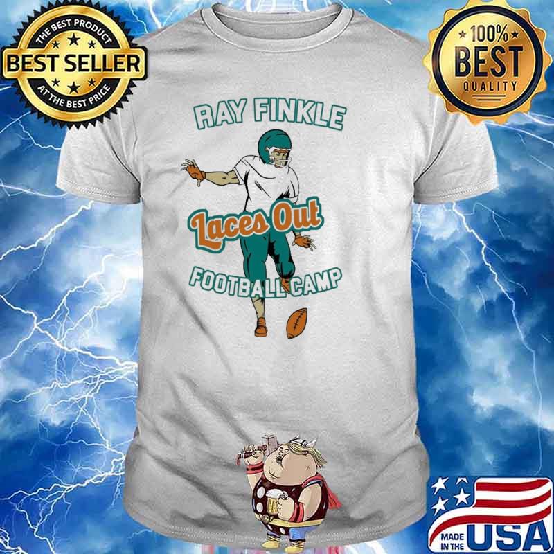 Ray finkle laces out football camp shirt