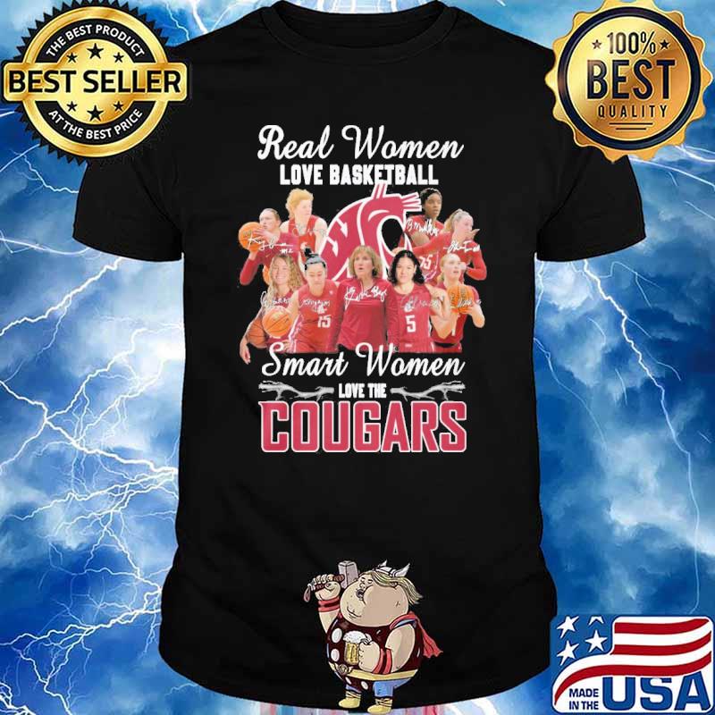 Real women love baseball smart women love the Cougars signatures shirt
