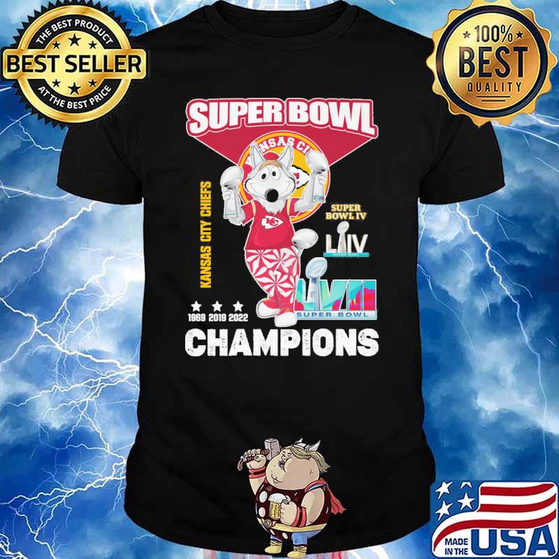 Super Bowl Kansas city Chiefs champions mascot shirt