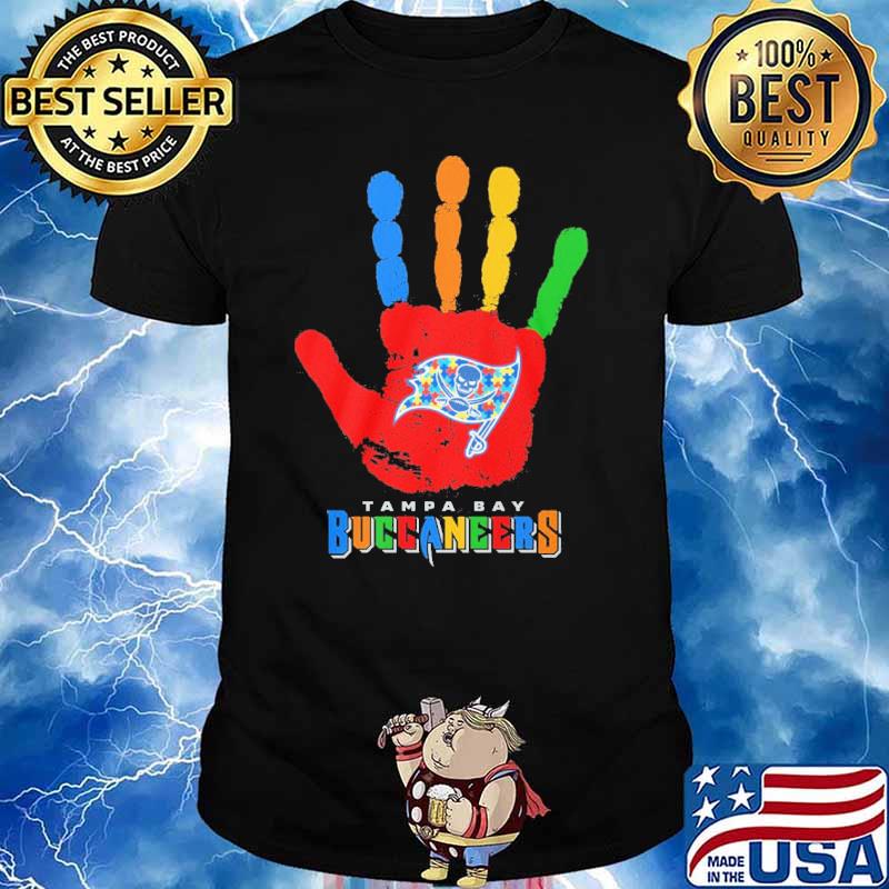 Tampa Bay Buccaneers Hand color autism shirt