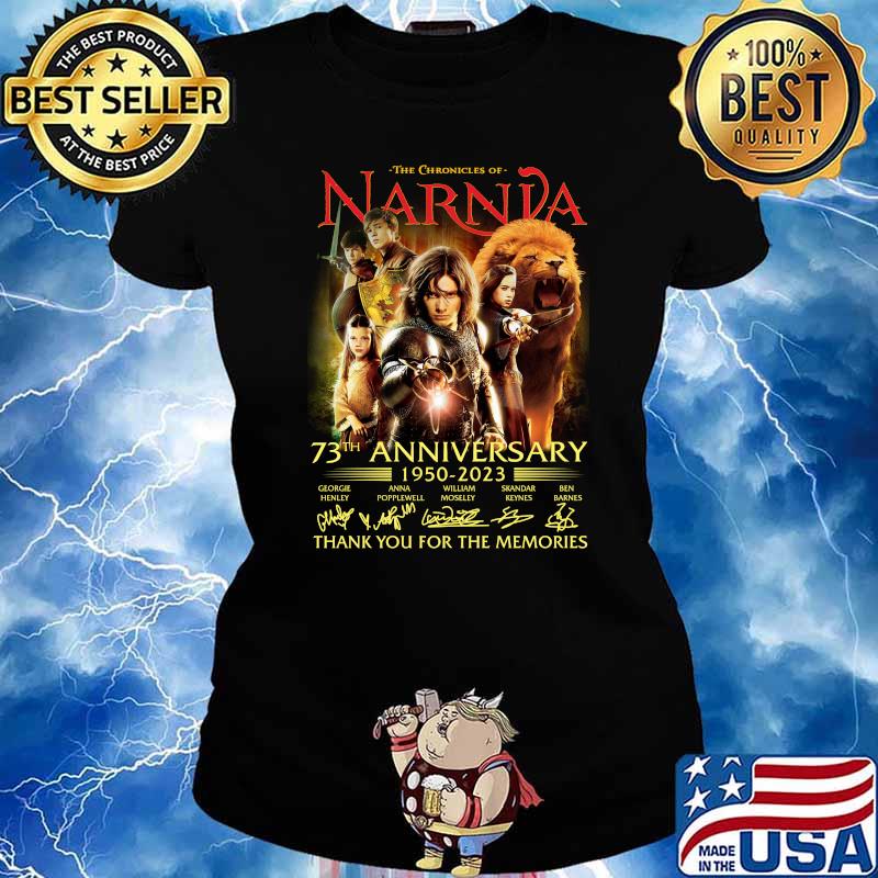 The chronicles of narnia 73th anniversary 1950 2023 thank you for the memories signatures shirt