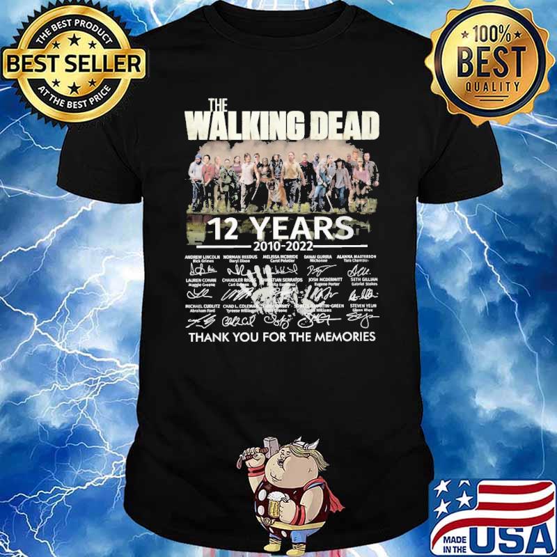 The Walking Dead 12 years 2010-2022 thank you for the memories signatures shirt