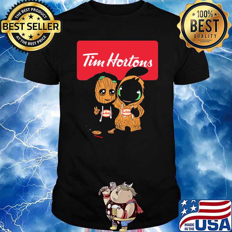 Tim Hortons groot and toothless shirt