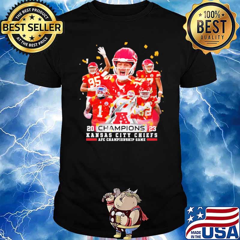 2023 Champions Team Kansas City Chiefs AFC Championship Game T-Shirt -  Yesweli