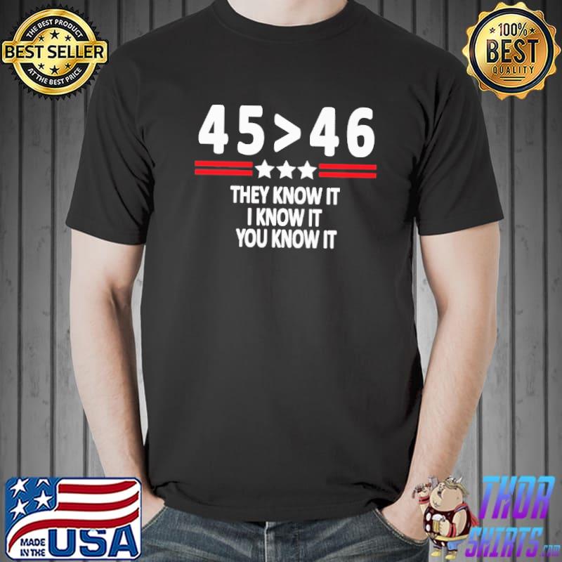 45 46 they know it I know it you know it shirt
