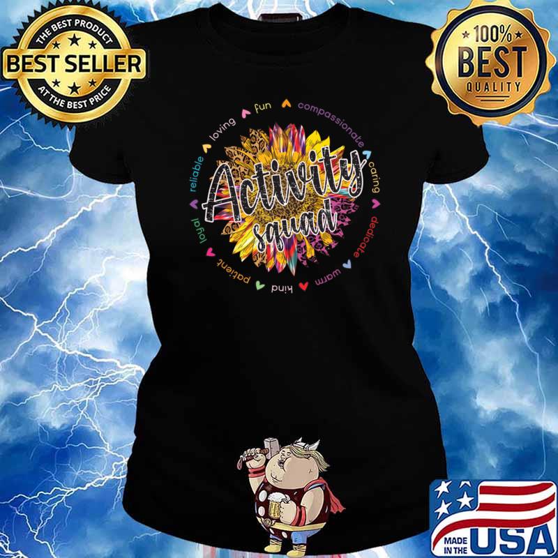 Activity Squad Loving Sunflower Leopard Director Appreciation Coordinator T-Shirt Ladies tee