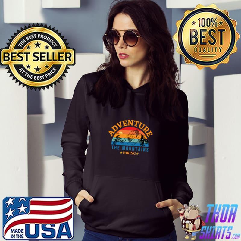 Adventure The Mountains Hiking Seattle Washington Retro Hiking Hike Camping T-Shirt Hoodie