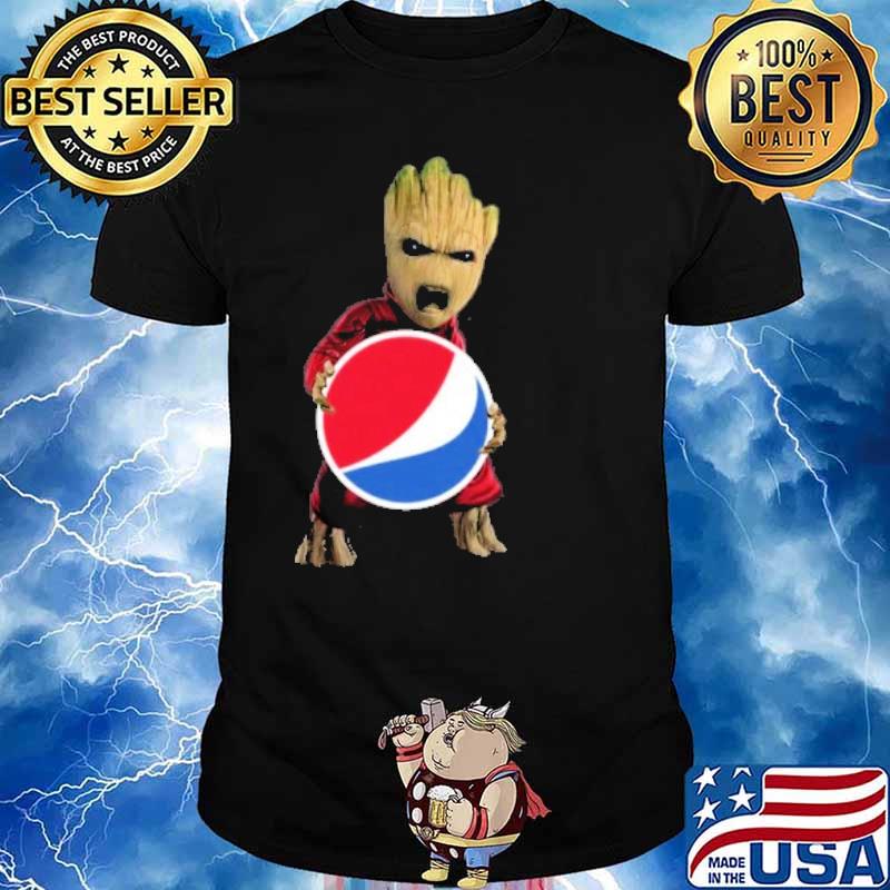 Baby Groot hug Pepsi shirt
