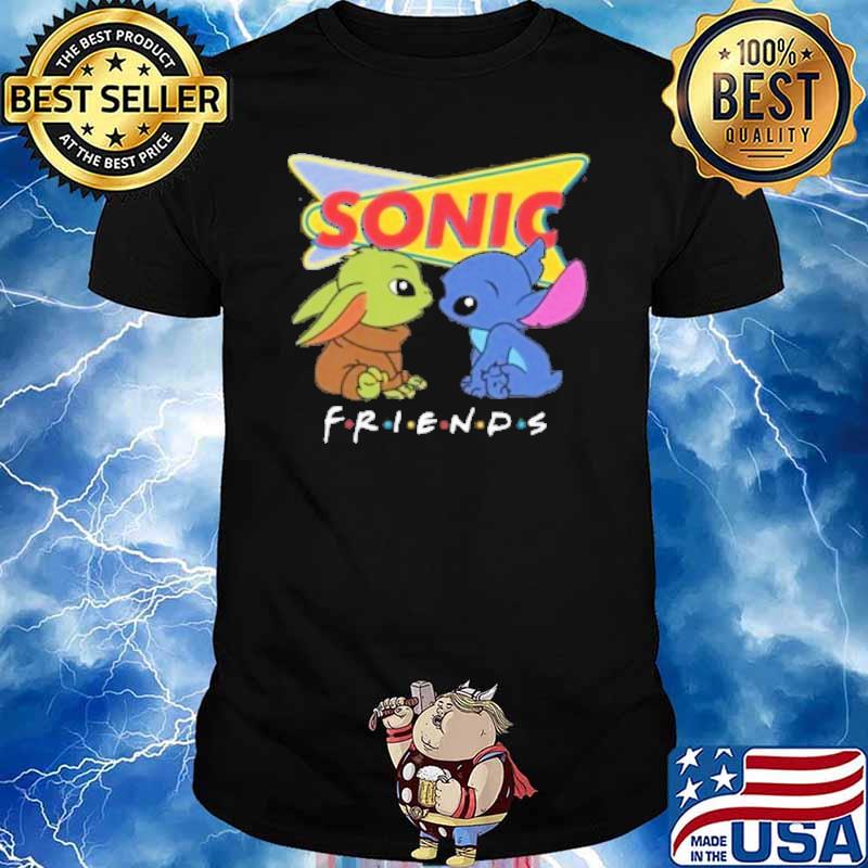 Baby yoda and stitch friends SONIC DRIVE-IN shirt