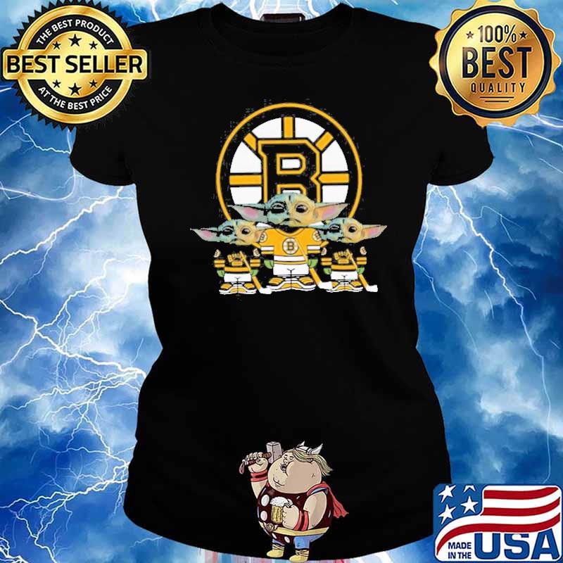 Baby Yoda Hockey Boston Bruins sport s Ladies tee