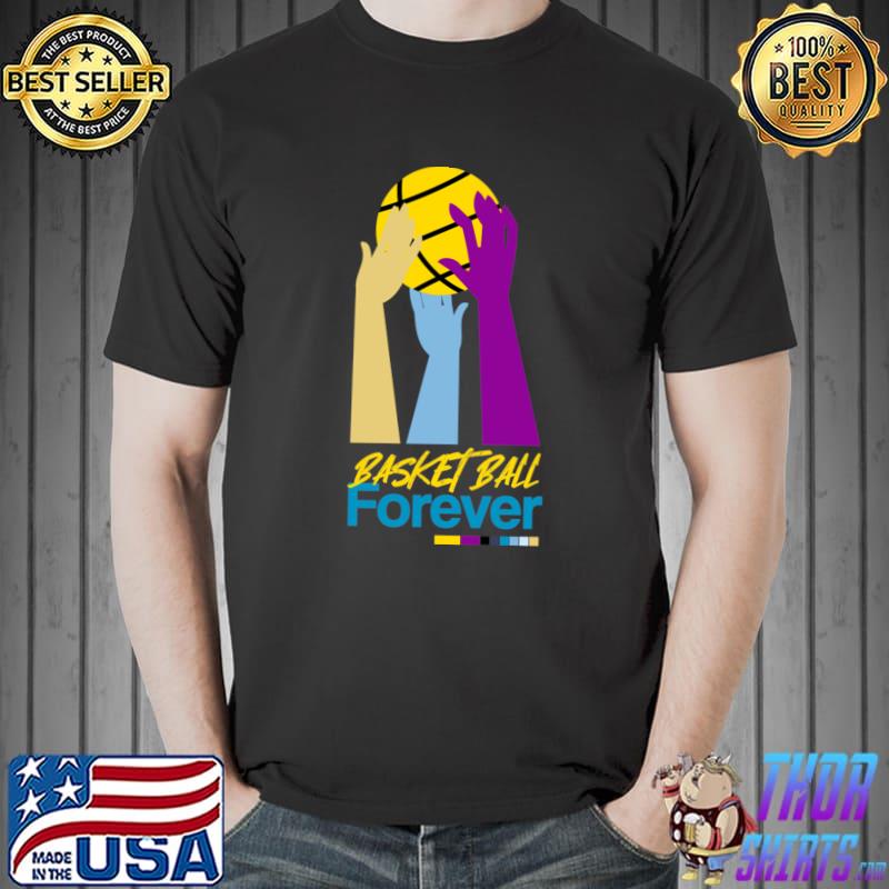 Basketball forever team psychedelic colour style T-Shirt