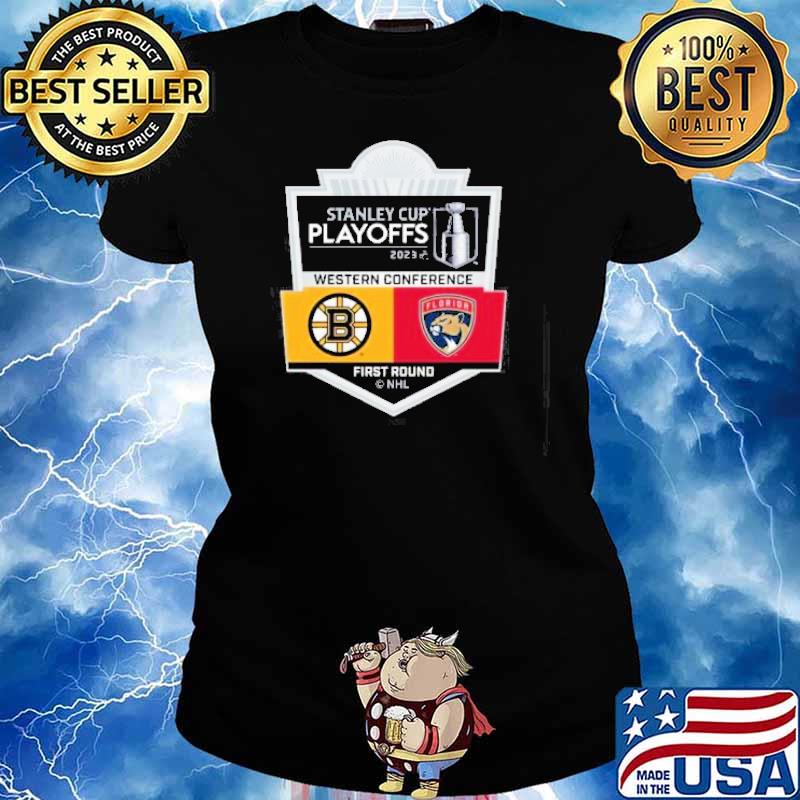 Boston Bruins Vs Florida Panthers Stanley Cup 2023 Nhl Western Conference first round Shirt Ladies tee