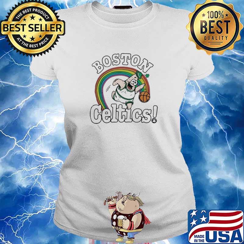 Boston Celtics Homage Nba X Spongebob Collab Art rainbow s Ladies tee