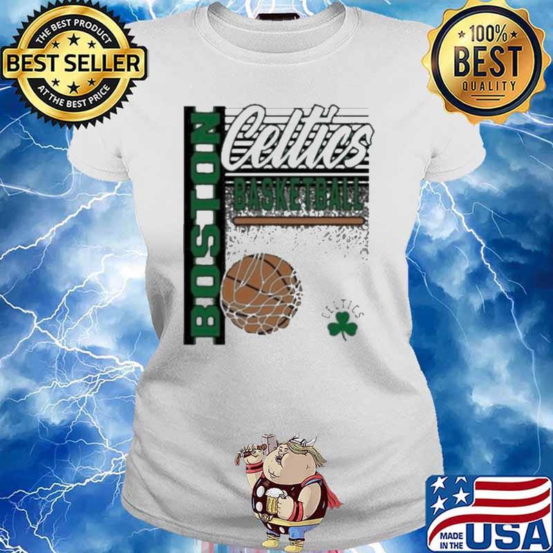Boston Celtics Swish Green basketball s Ladies tee