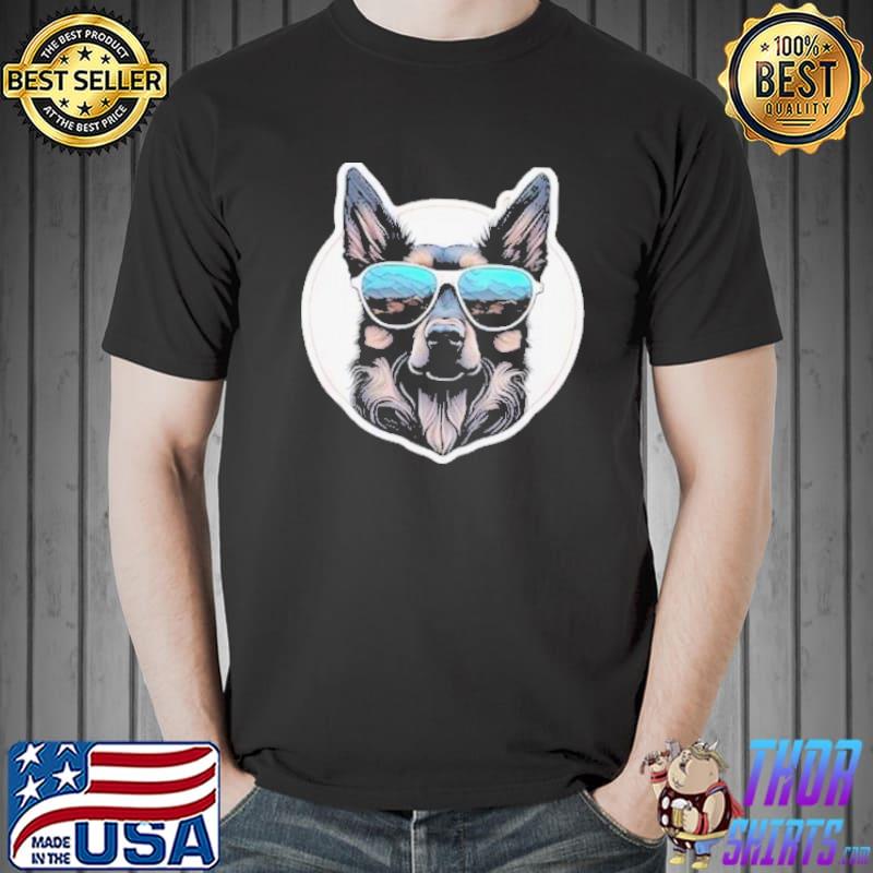 Dog In Sunglasses Mountain Love Active shirt