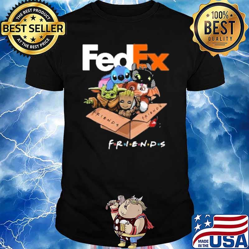 FedEx friends baby yoda Stitch toothless groot shirt