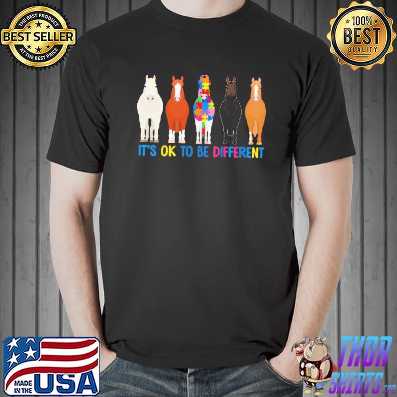 It's ok to be different - horses autism shirt