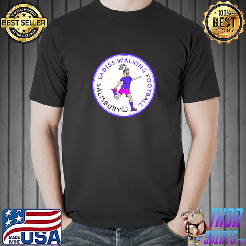 Ladies Walking Football Salisbury Soccer Symbol T-Shirt