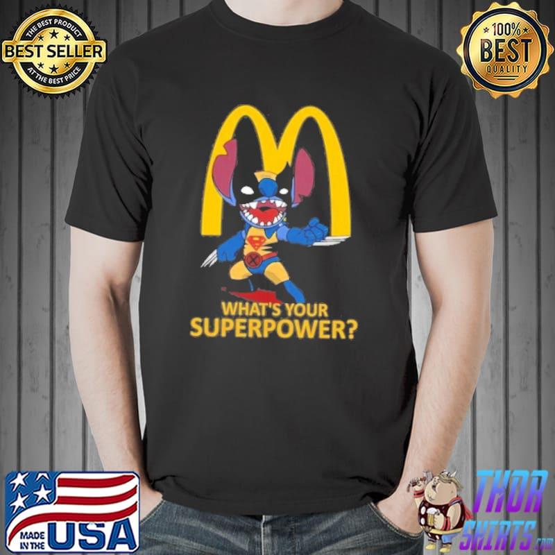 MCDONALD'S what's your superpower Stitch shirt