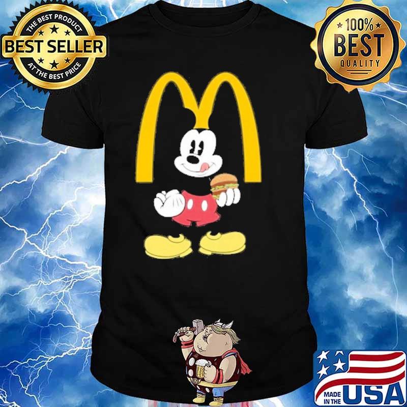 Mickey mouse eat MCDONALD'S shirt