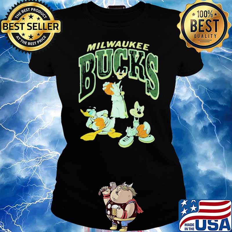 Milwaukee bucks junk food mickey squad disney s Ladies tee